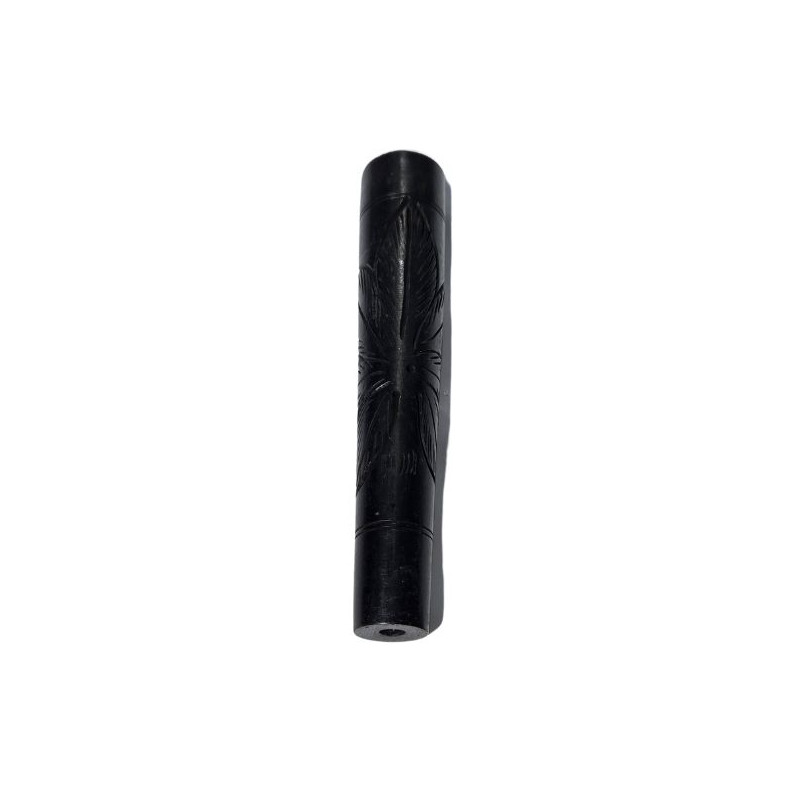 Træ Chillum Cannabisblad 2 Sort 15 cm