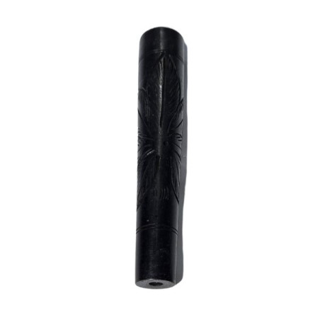 Træ Chillum Cannabisblad 2 Sort 15 cm