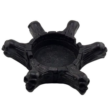 Skull Askebæger Sort Polyresin 14 cm
