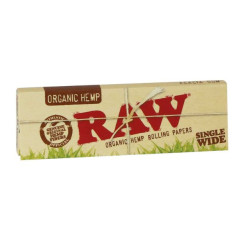 RAW Organic Hemp Single Wide Jointpapir