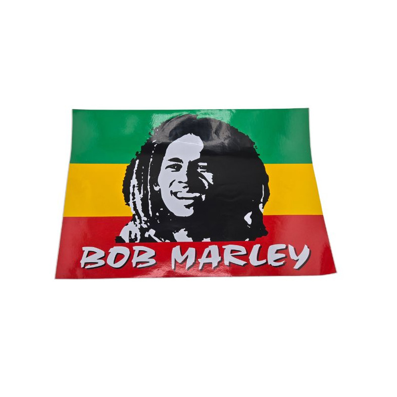 Bob Marley Klistermærke – Rasta Design – 34 x 26 cm