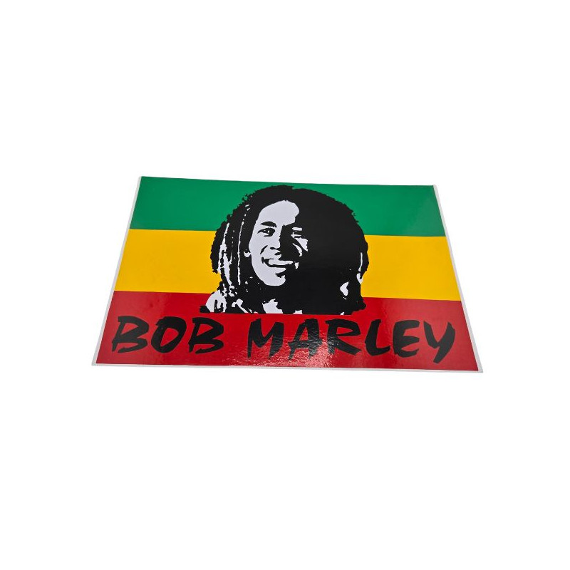 Bob Marley Klistermærke – Rasta Design – 25,5 x 17 cm Bob Marley Klistermærke – Rasta Design – 25,5 x 17 cm