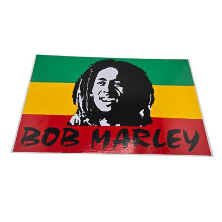 Bob Marley Klistermærke – Rasta Design – 25,5 x 17 cm