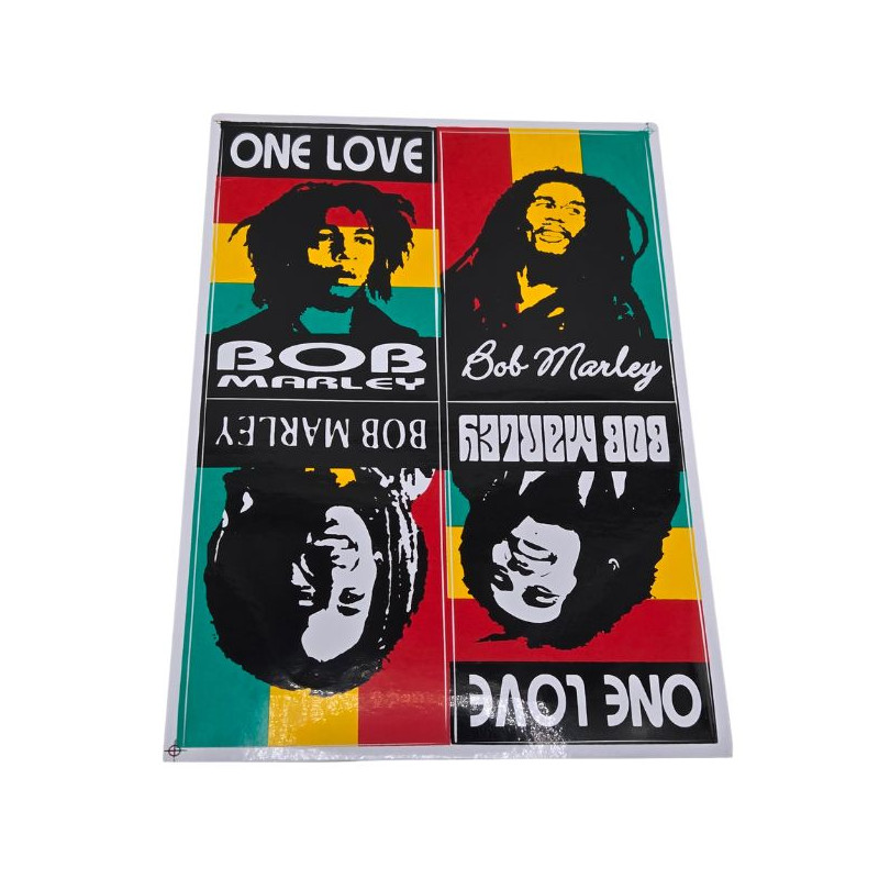 Bob Marley Klistermærker – 4 stk. – 8 x 12,5 cm Bob Marley Klistermærker – 4 stk. – 8 x 12,5 cm
