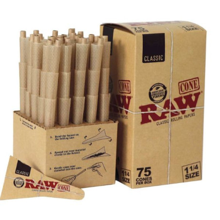 RAW Classic Cones 1¼ – 75 stk.