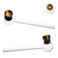 Klar Glaspibe Kugle 12 cm