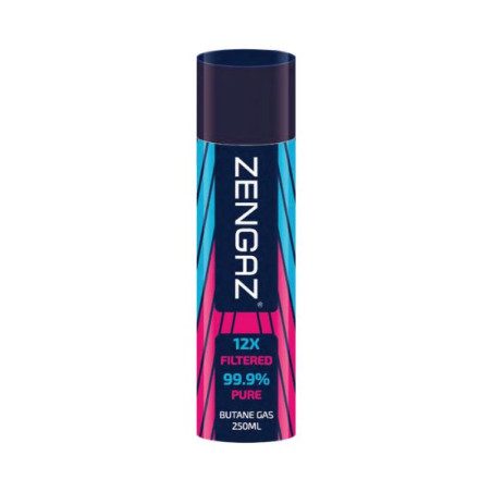 Zengaz lightergas 250 ml med 99,9 procent ren butangas og 12 gange filtrering