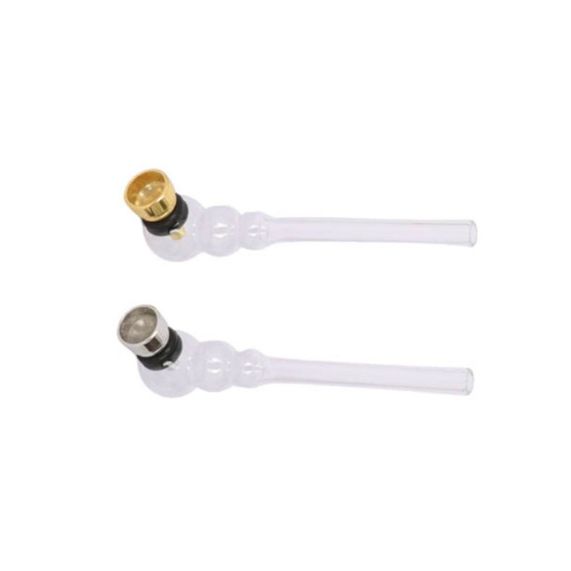 Glaspibe Dobbelt Kugle 12 cm
