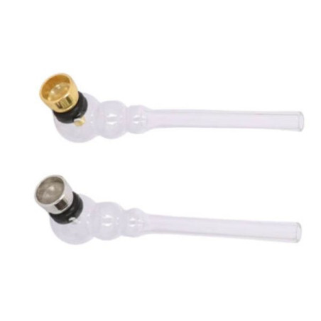 Glaspibe Dobbelt Kugle 12 cm