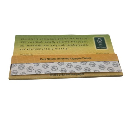 Christiania King Size Slim Unbleached – 33 stk