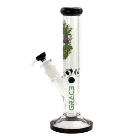 Grace Glass Leaf Goddess Straight Bong  36 cm
