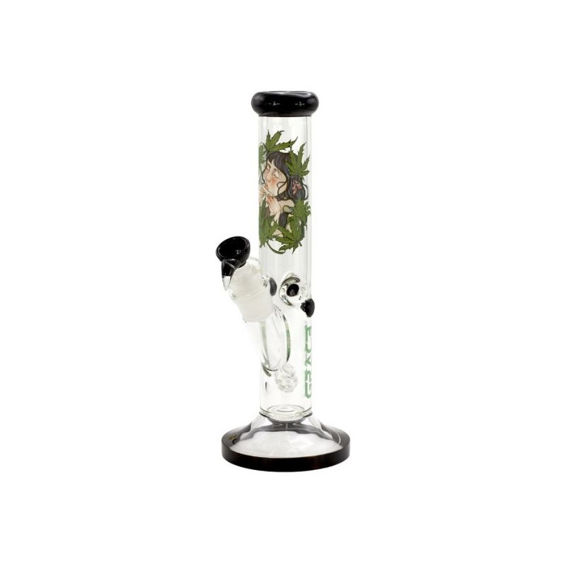 Grace Glass Leaf Goddess Straight Bong  36 cm