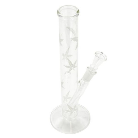 Sand Leaf Straigt Glas Bong 26 cm