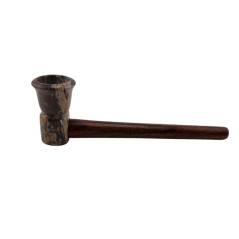 Træpibe med Stenhoved – 12 cm