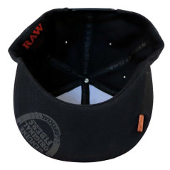 RAW Flat Cap Snapback – Sort