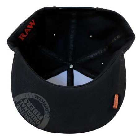 RAW Flat Cap Snapback – Sort