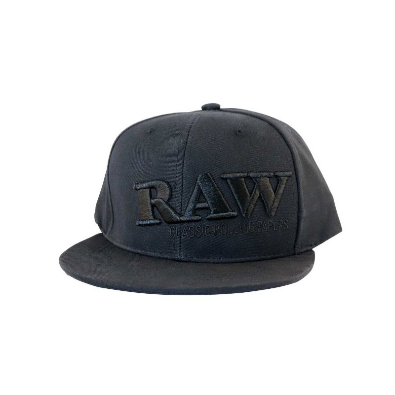 RAW Flat Cap Snapback – Sort