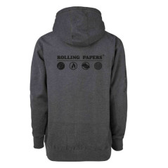 RAW Rolling Papers Zip Hoodie – Grå