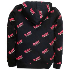 RAW RAWlers Zip Hoodie – Sort All-Over RAW Edition