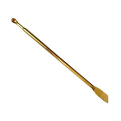 Doseringsske med Spatel Guldfarvet Rustfrit Stål 10cm