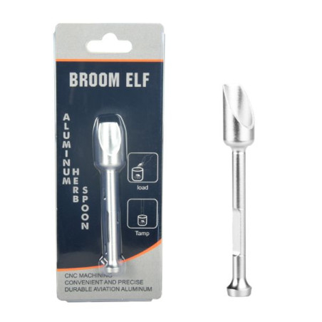 Broom Elf doseringsske med stamper i sølvfarvet aluminium