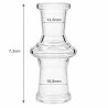 Hun Til Hun Adapter 14.5/18.8mm Hun Til Hun Adapter 14.5/18.8mm