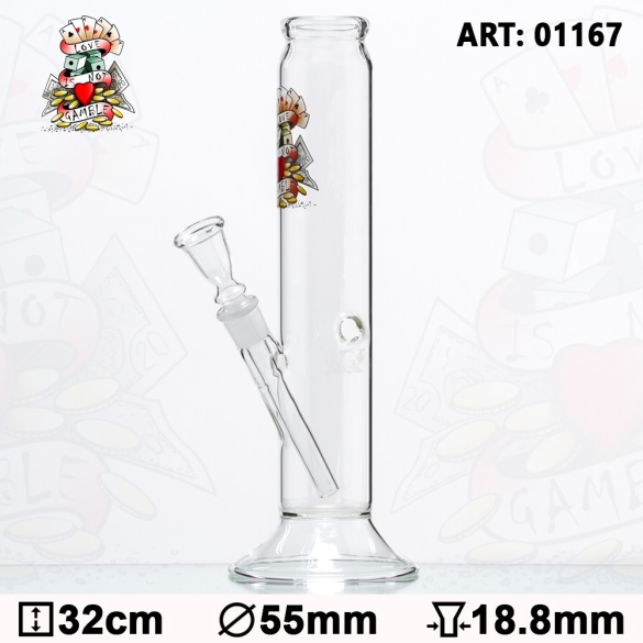 Glas Bong Tatto 32cm Glas Bong Tatto 32cm