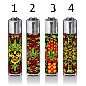 Clipper Lighter Leaves Pattern