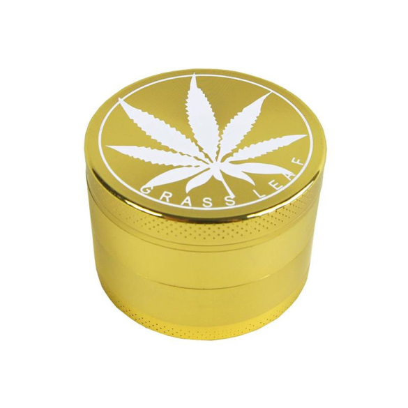 Grinder Gold White Leaf 54mm