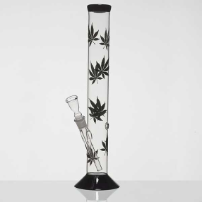 Glas Bong Cannabis Leaf 42cm