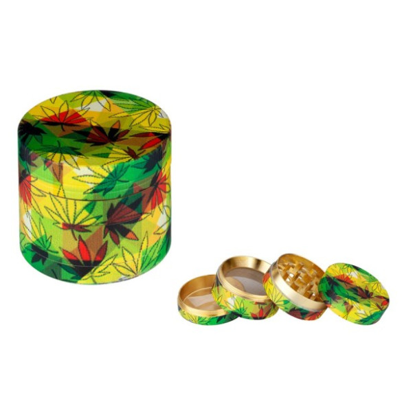 Grinder Cannabis Leaf Rasta 40mm