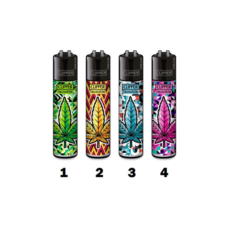 Clipper Lighter Neon Leaves 2