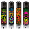 Clipper Lighter Trippy Skulls