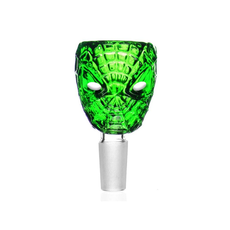 Glas Bong Hoved Grøn Spider 18.8mm