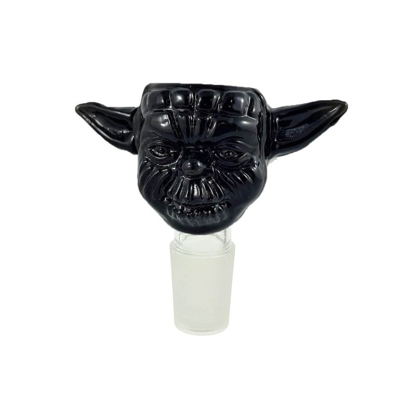 Glas Bong Hoved Sort Yoda 18.8mm