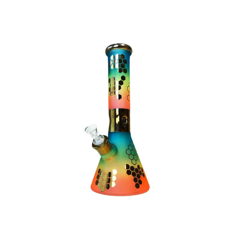 Rainbow Bee Glas Bong 32cm