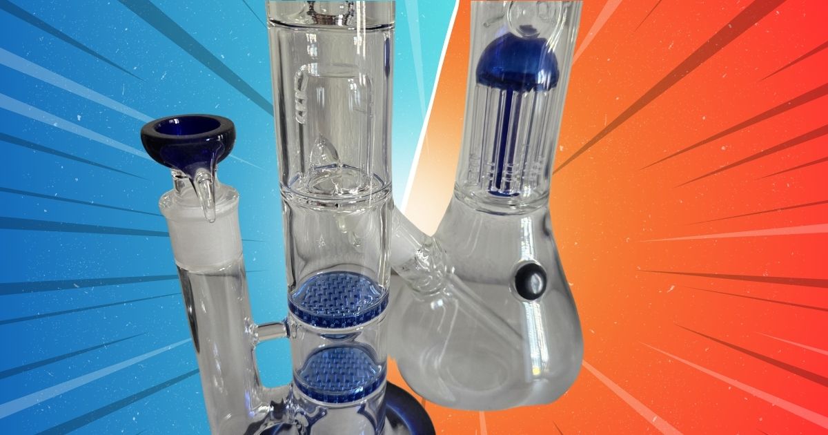 Percolator i bong til ekstra filtrering og afkøling.