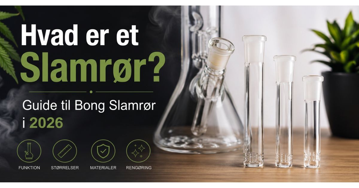 Slamrør med merskumshoved til klassisk dansk bong.